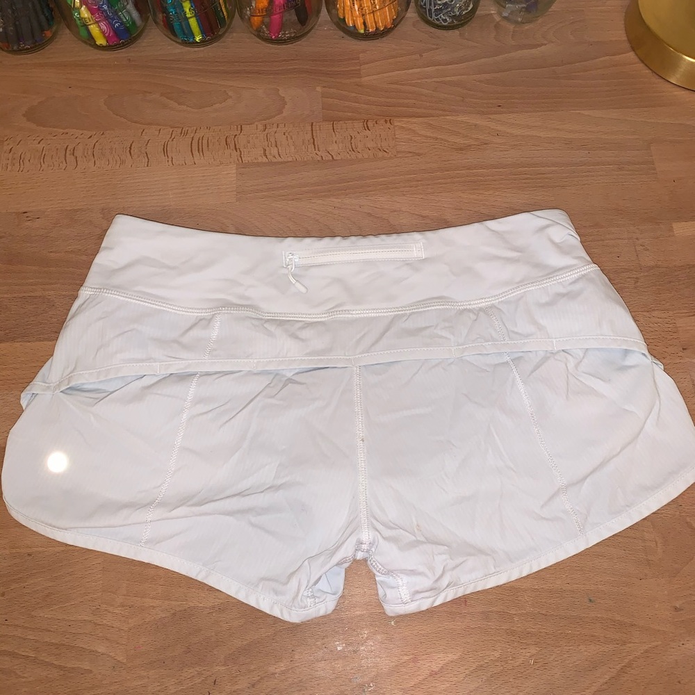 Lululemon White Speed up shorts